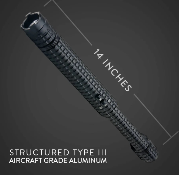 KNIGHTRO Tactical Stun Gun Baton with 300 Lumen 5 Function Light