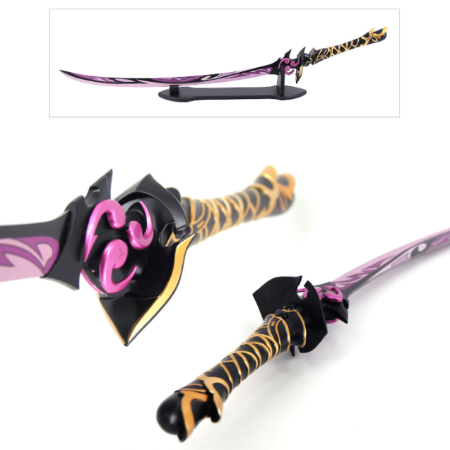 43" Musou Isshin Sword of Raiden Shogun with Display Table Stand